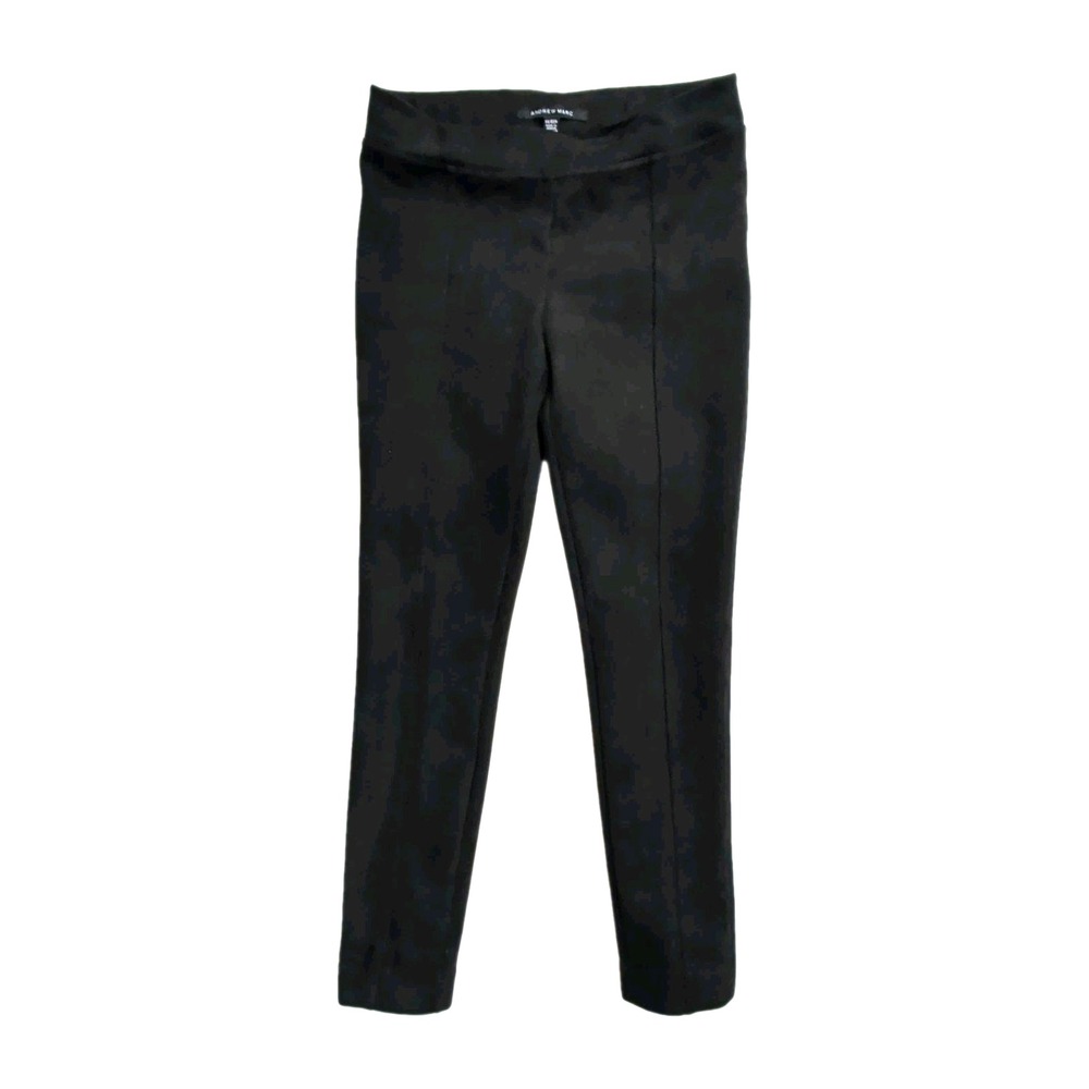 Andrew Marc Faux Suede Leggings Womens XS Black Stretch Pull On Elastic Waist
